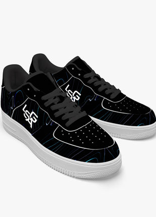 Black Neon Sneakers | Leather Sports Sneakers | LIONSGALA Brands