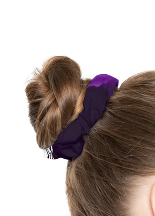 Dark purple smoke scrunchie with elastic band