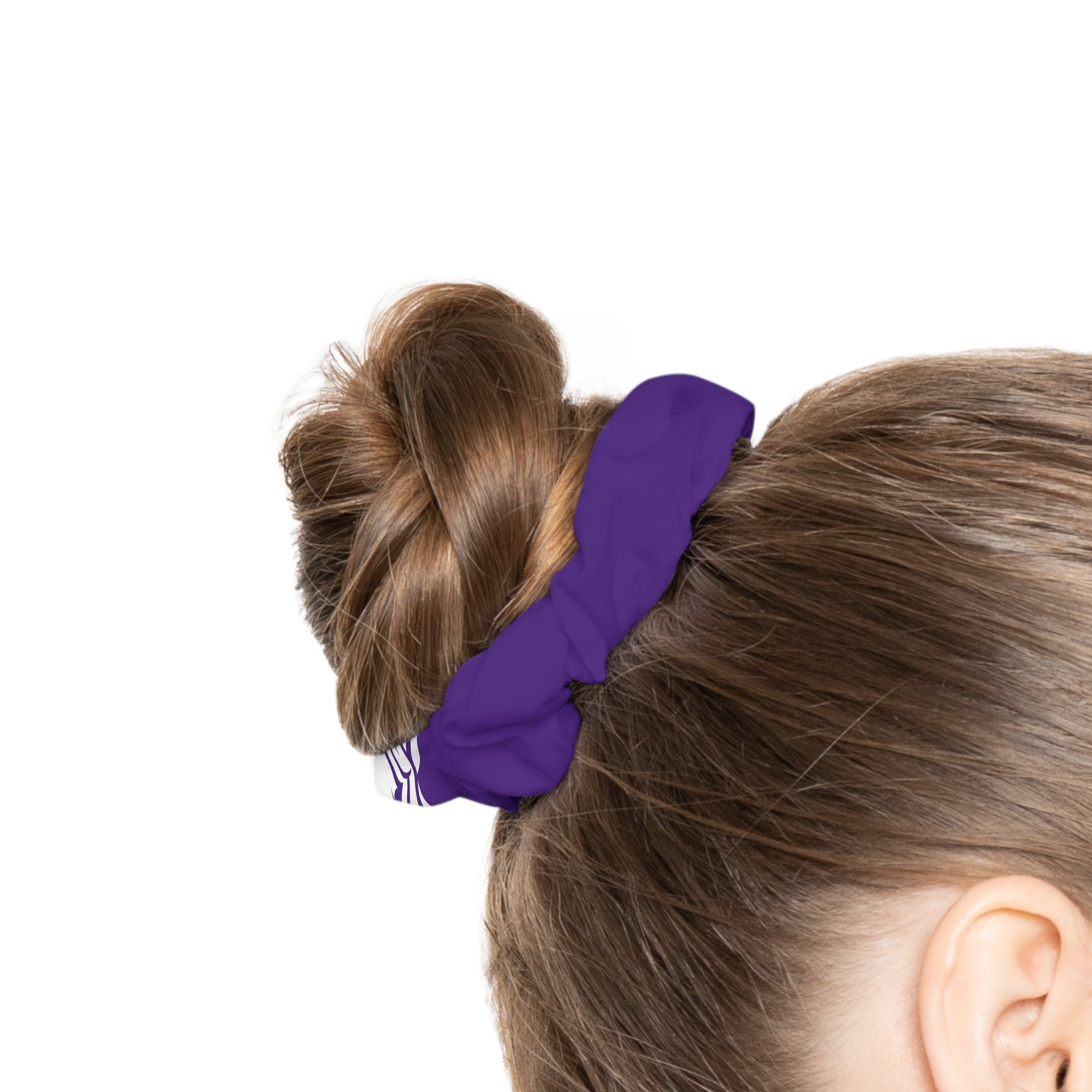 Lionsgala purple scrunchie with soft elastic band