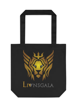 Golden Royalties Crown Cotton Tote Bag with shoulder strap