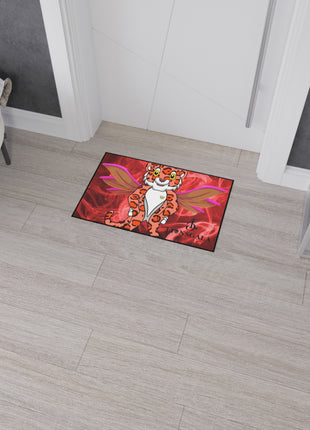 LIONSGALA Heavy Duty Red Hot Floor Mat with non-slip backing