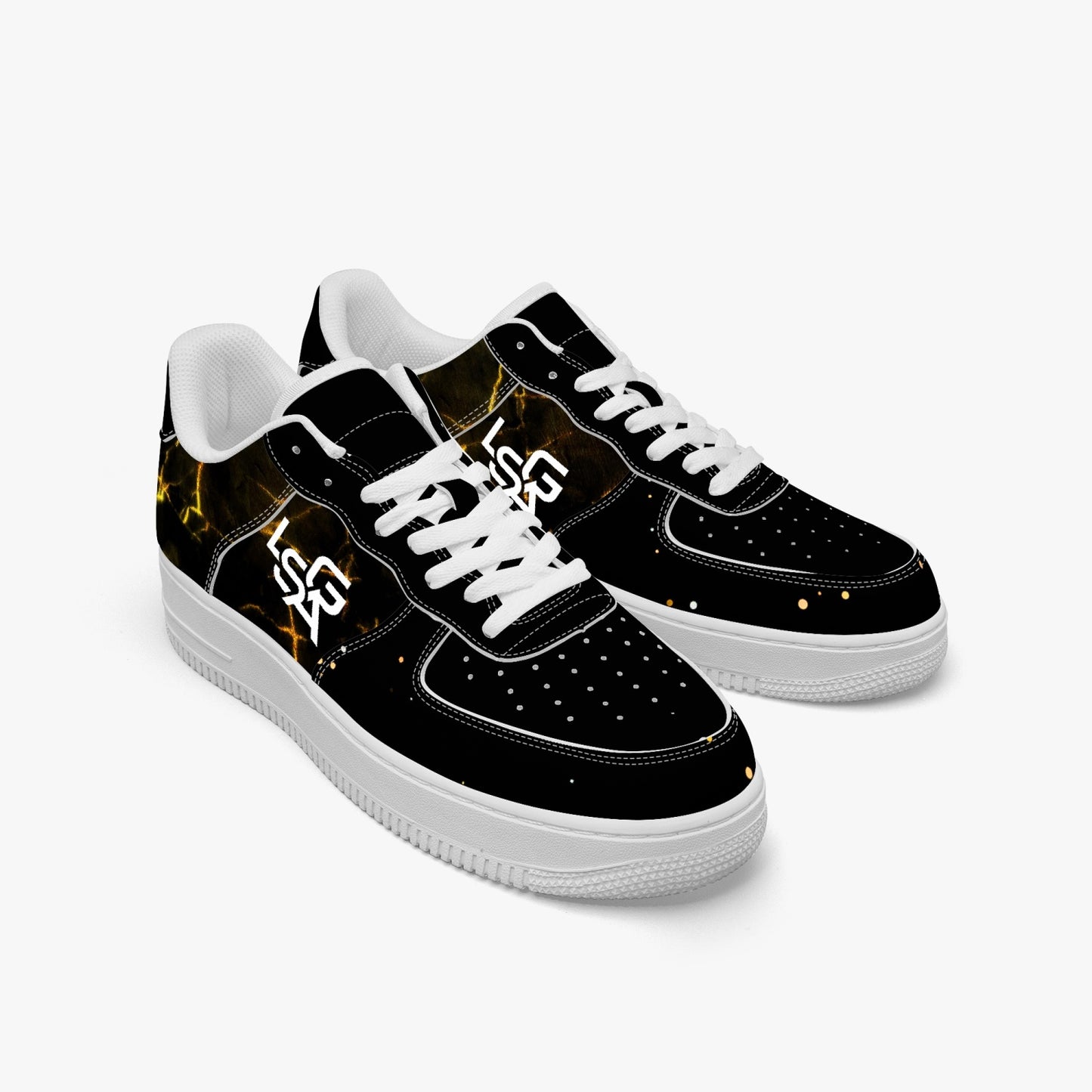 1. LSGA Dorado bolted Gold Sneakers