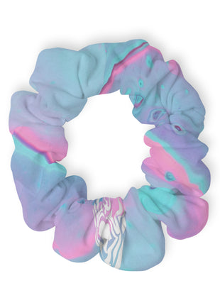 Loinsgala Bluish cyan scrunchie with elastic band
