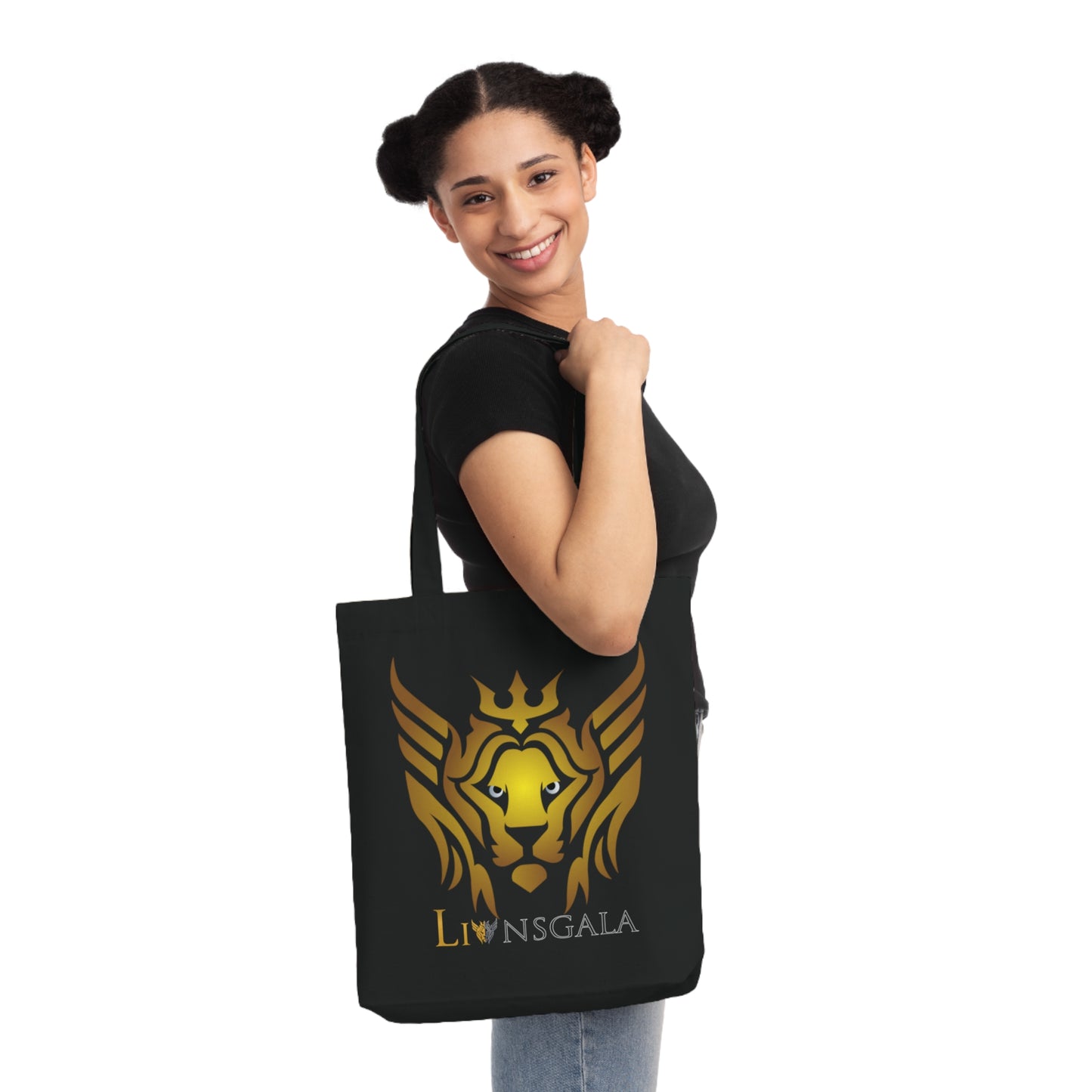 Lionsgala Golden Royalties Crown woven tote bag