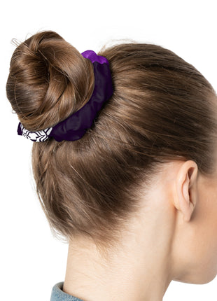 Dark purple smoke scrunchie with elastic band