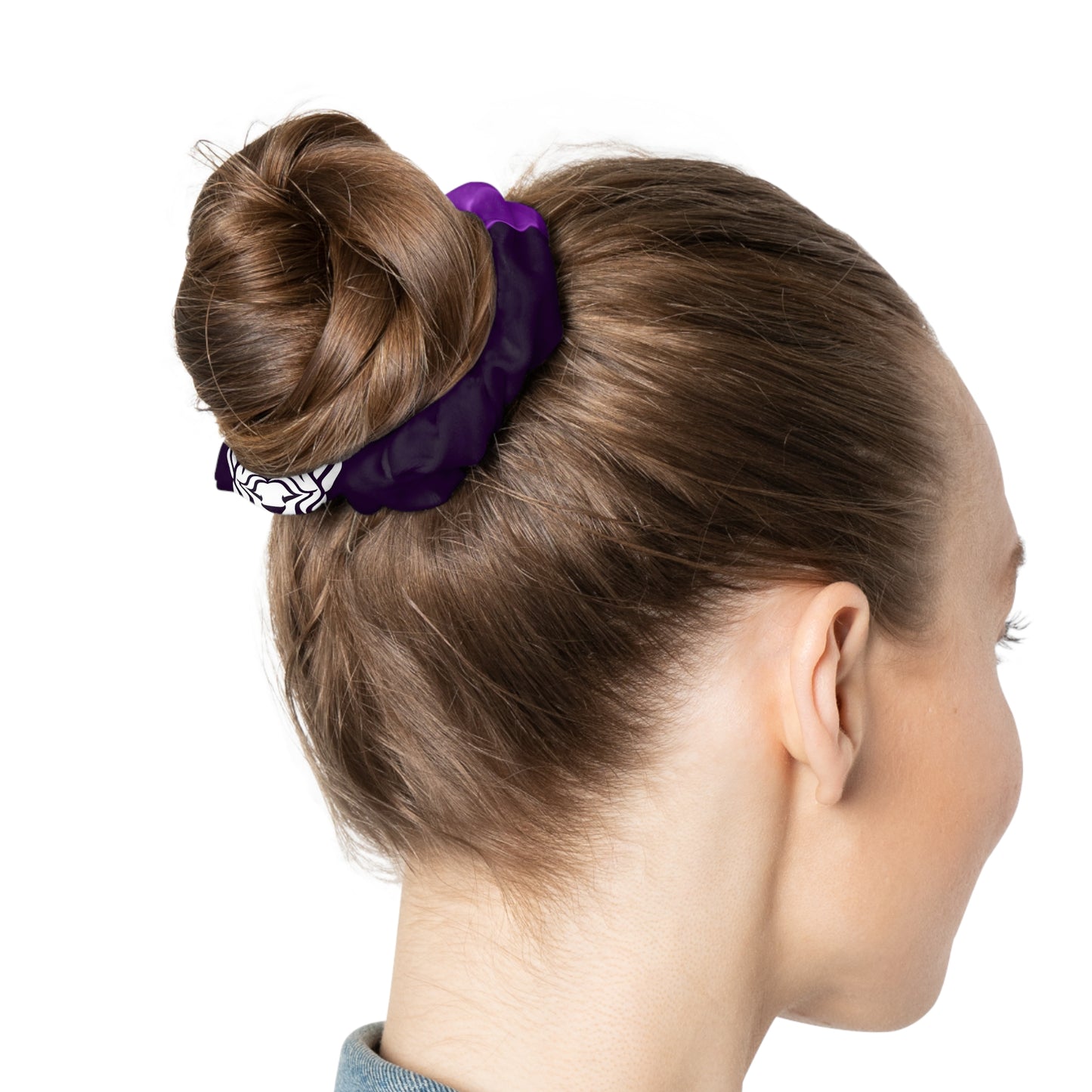 3.Lionsgala dark purple smoke Scrunchie