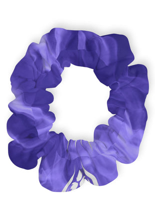 Purply Blue scrunchie with soft fabric and elastic band