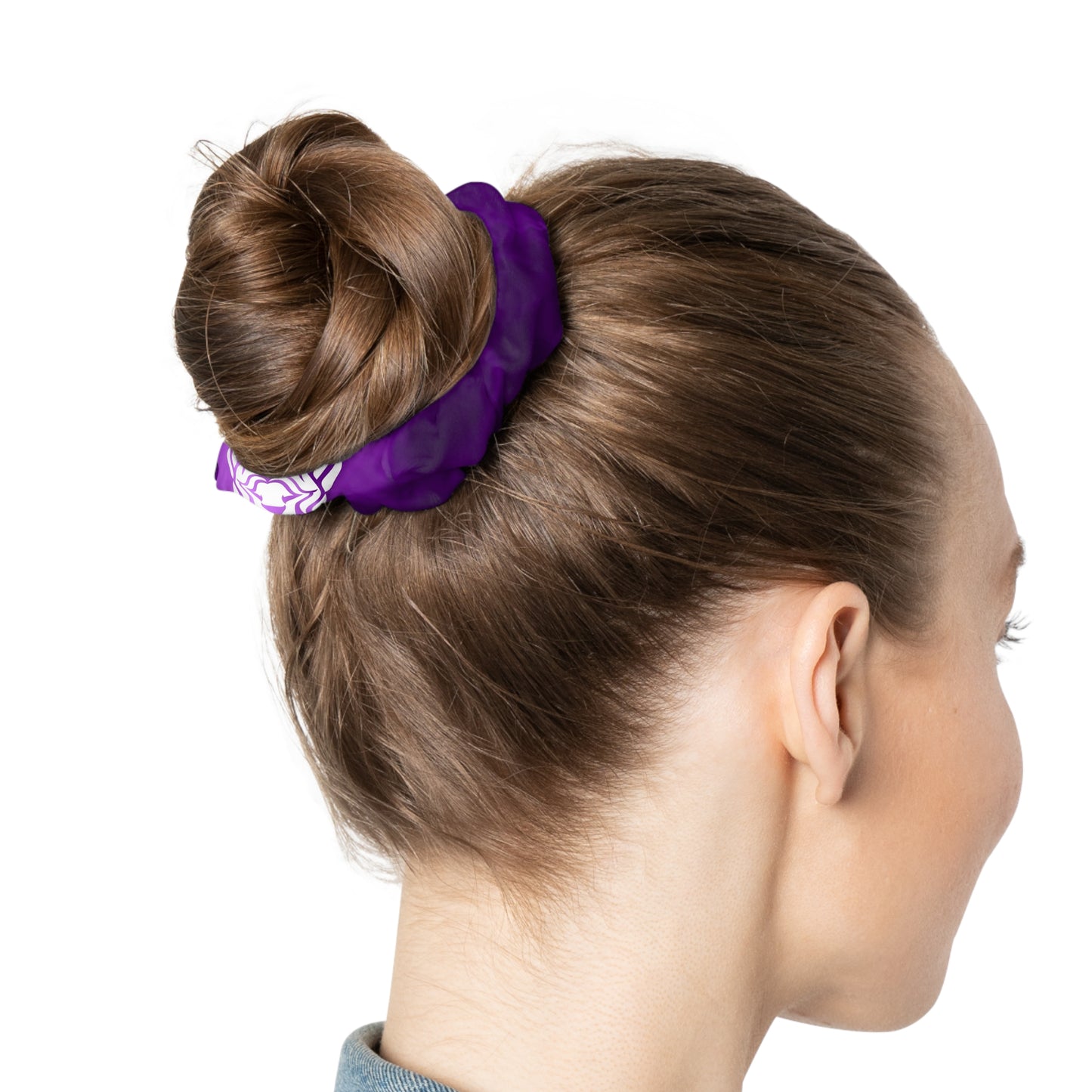 2.Lionsgala dark purple smoke Scrunchie