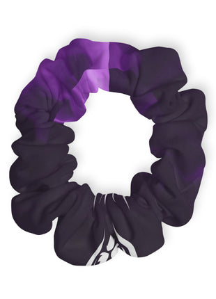 Dark purple smoke scrunchie with elastic band