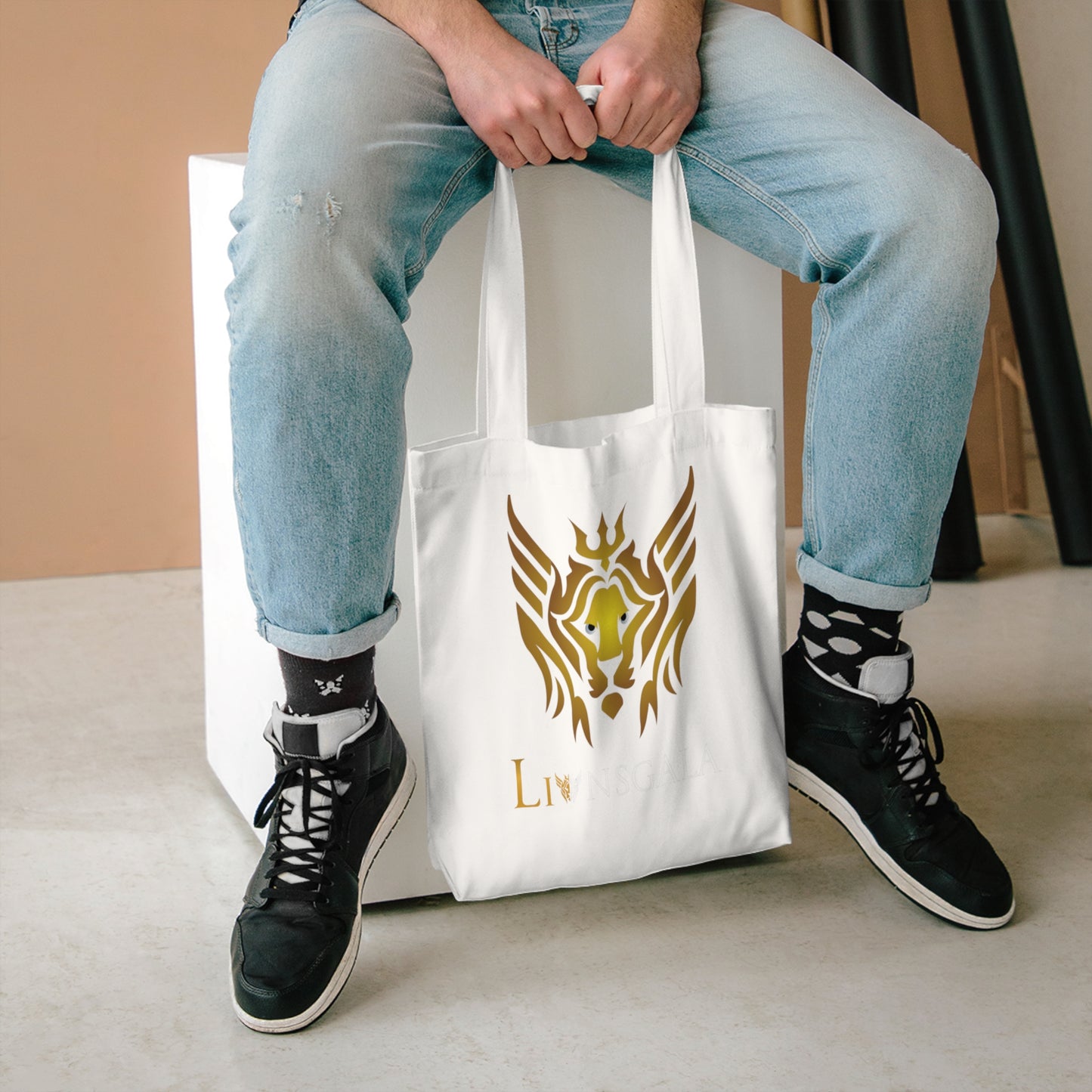 Golden Royalties Crown Cotton Tote Bag