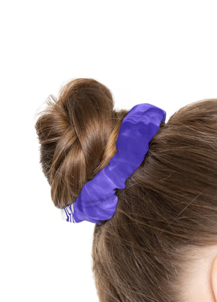 Lionsgala SmokedOut scrunchie in purply blue with elastic band