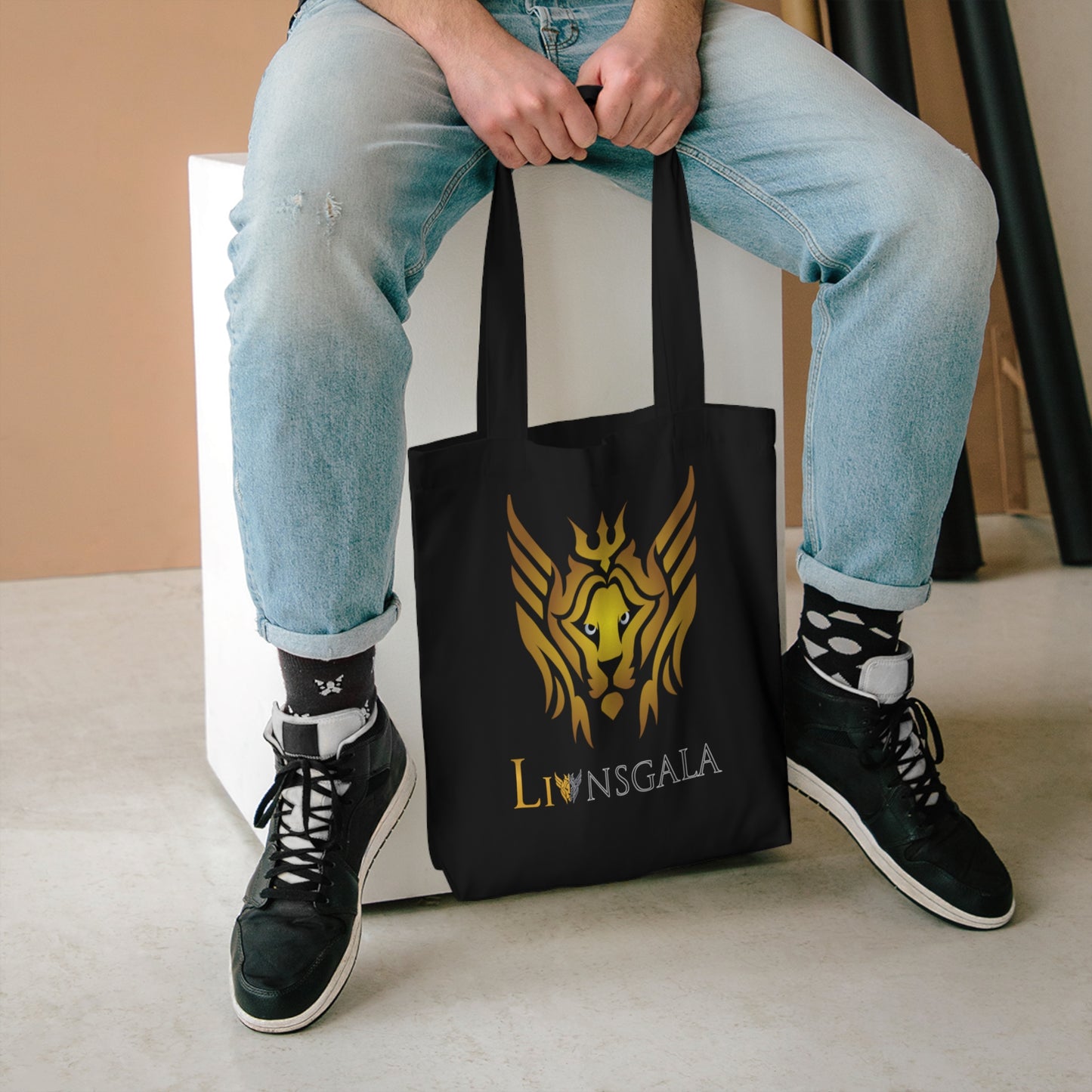 Golden Royalties Crown Cotton Tote Bag