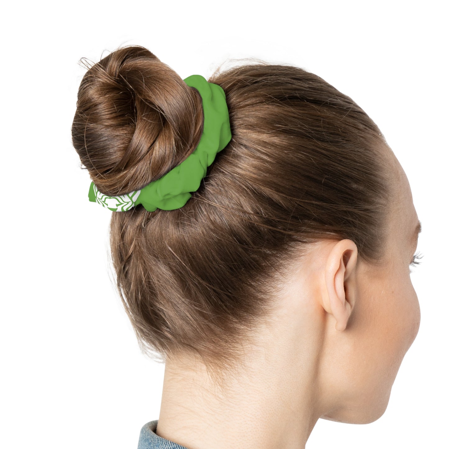 Lionsgala green scrunchie with elastic band