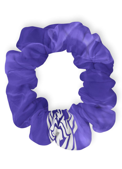 Lionsgala SmokedOut scrunchie in purply blue with elastic band