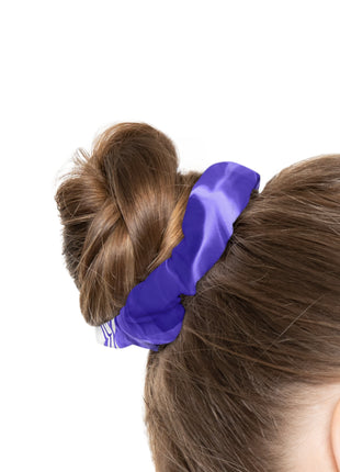 Purply Blue scrunchie with soft fabric and elastic band