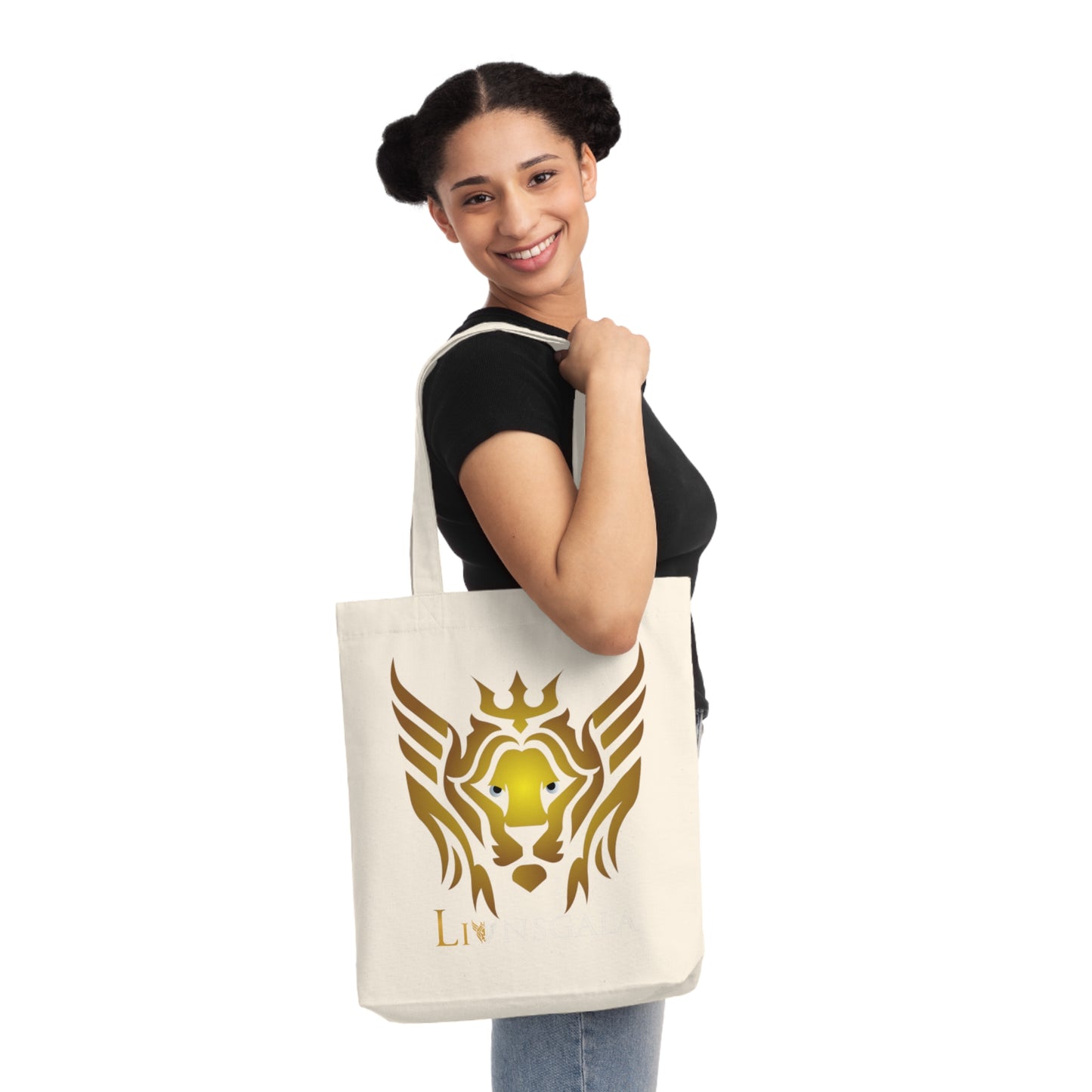 Lionsgala Golden Royalties Crown woven tote bag