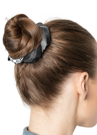 Lionsgala SmokedOut scrunchie in charcoal grey with elastic band