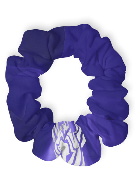 Lionsgala purply blue SmokedOut scrunchie with elastic band