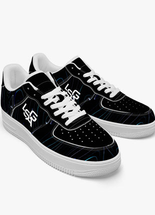 Black Neon Sneakers | Leather Sports Sneakers | LIONSGALA Brands