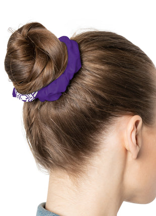 Lionsgala purple scrunchie with soft elastic band