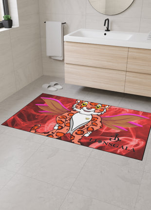 LIONSGALA Heavy Duty Red Hot Floor Mat with non-slip backing