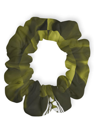 Lionsgala muddy green scrunchie with elastic band