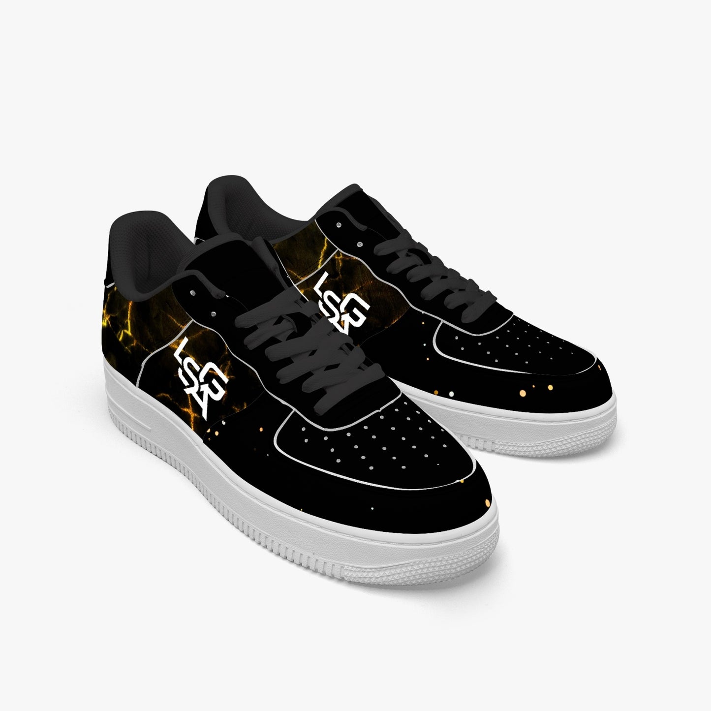 1. LSGA Dorado bolted Gold Sneakers