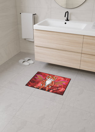 LIONSGALA Heavy Duty Red Hot Floor Mat with non-slip backing