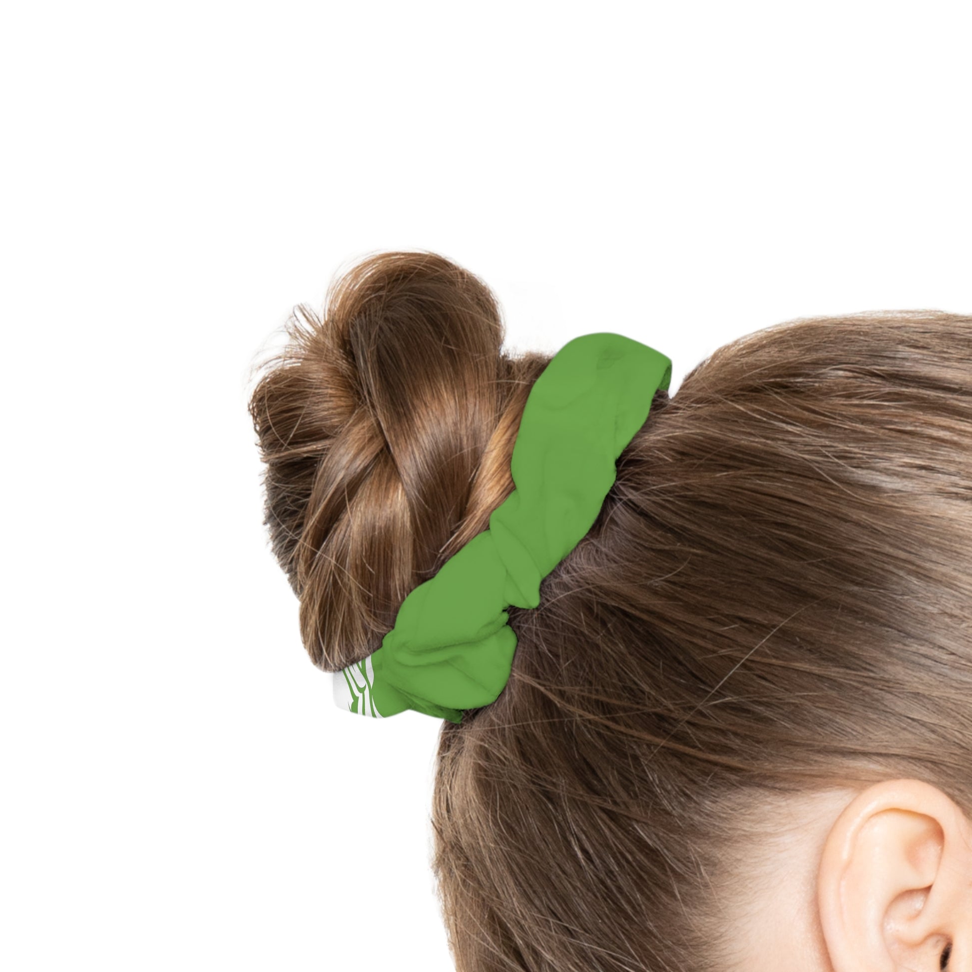 Lionsgala green scrunchie with elastic band