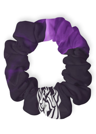 Dark purple smoke scrunchie with elastic band