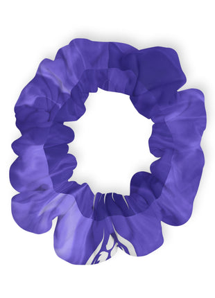 Lionsgala SmokedOut scrunchie in purply blue with elastic band