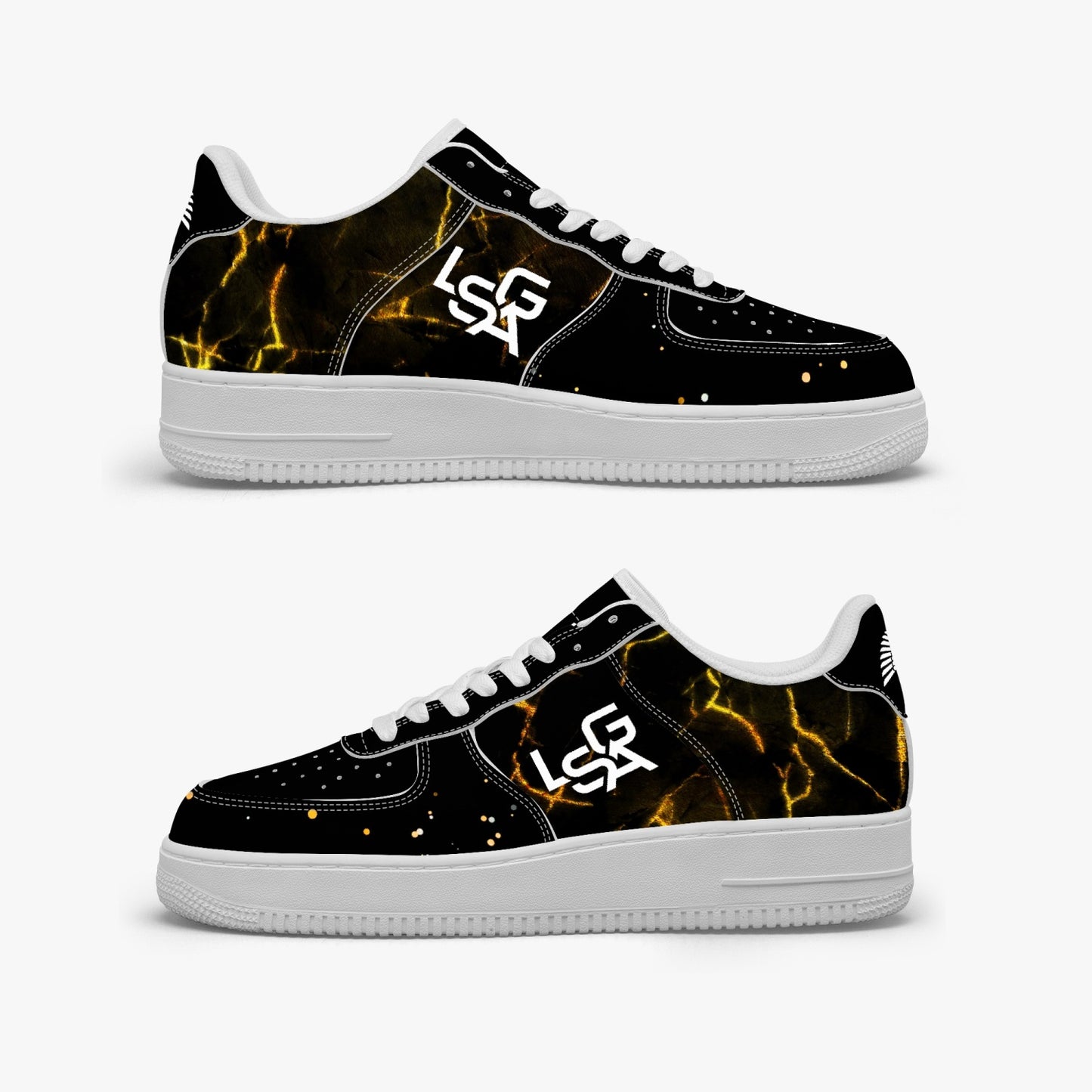 1. LSGA Dorado bolted Gold Sneakers