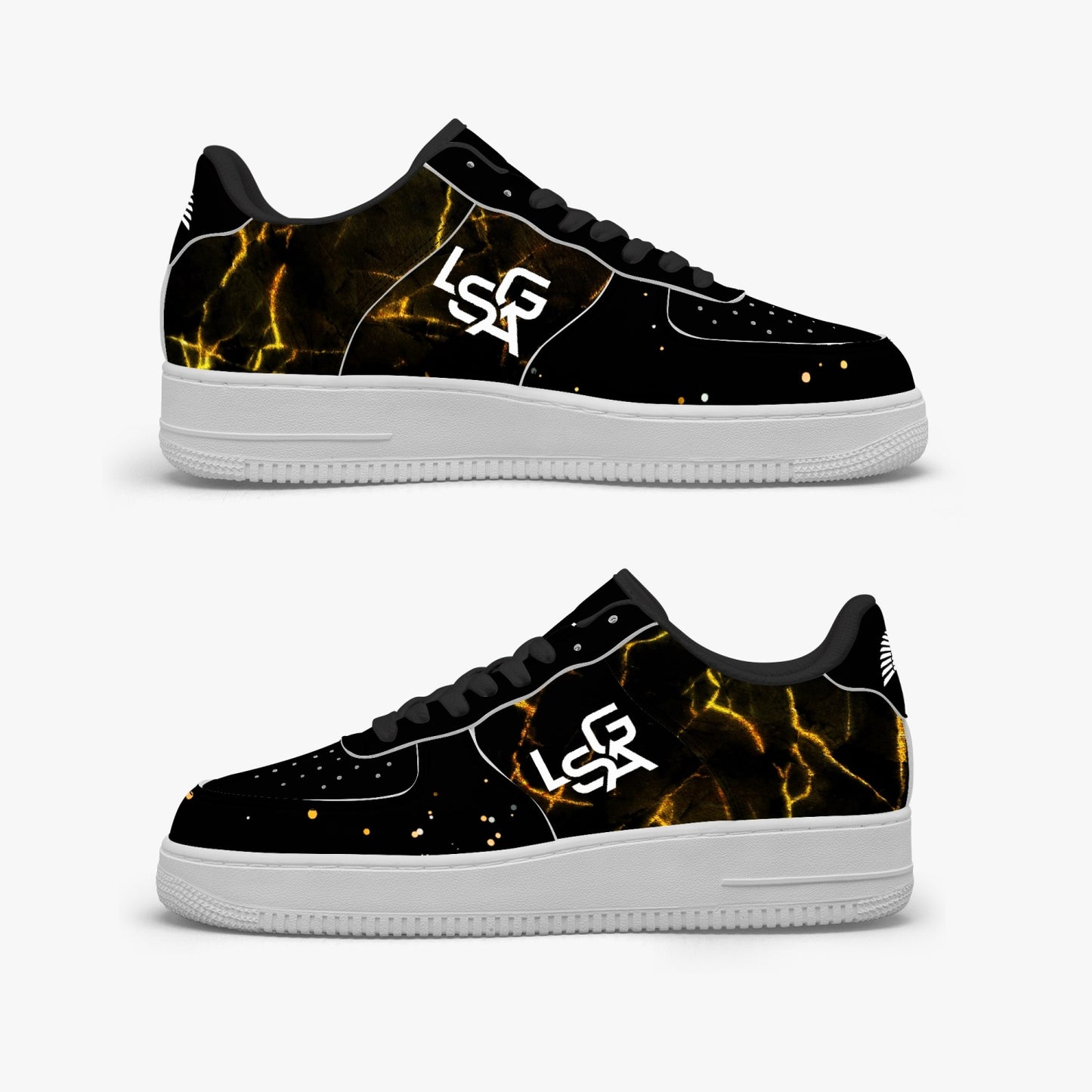 1. LSGA Dorado bolted Gold Sneakers