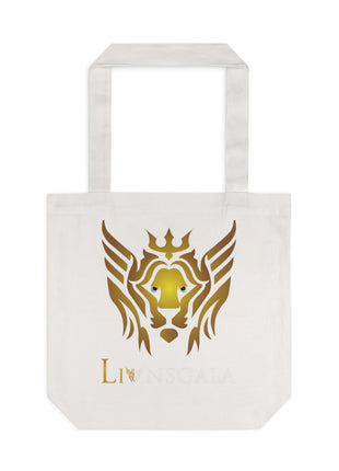 Golden Royalties Crown Cotton Tote Bag with shoulder strap