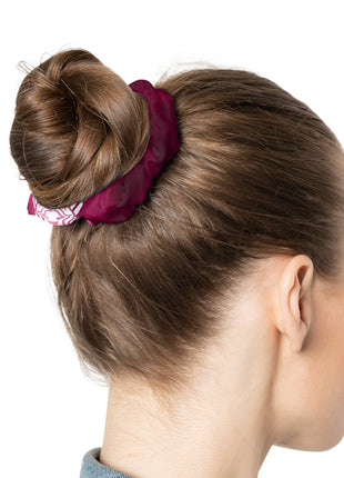 Loinsgala Purple smoke scrunchie with soft elastic band
