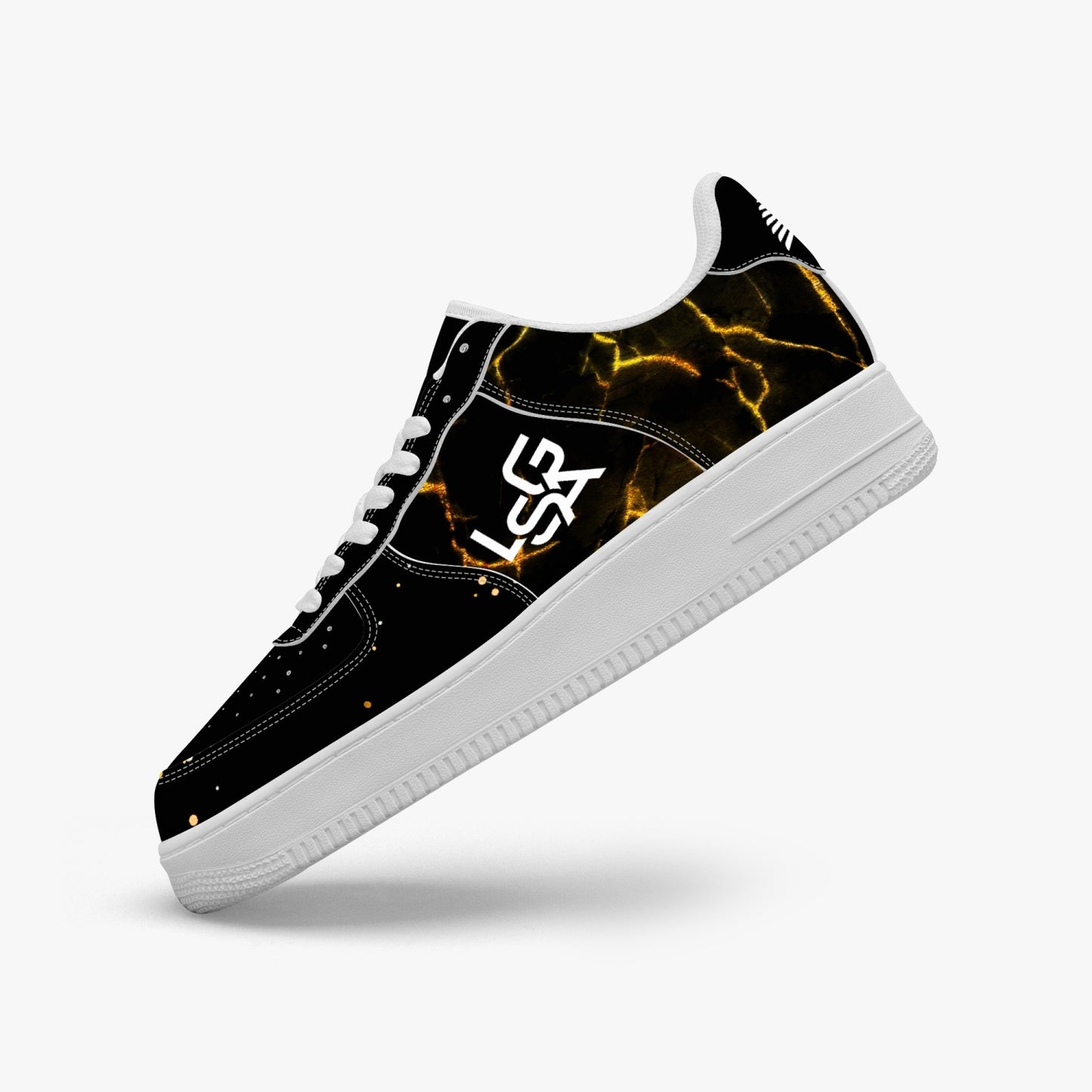 1. LSGA Dorado bolted Gold Sneakers