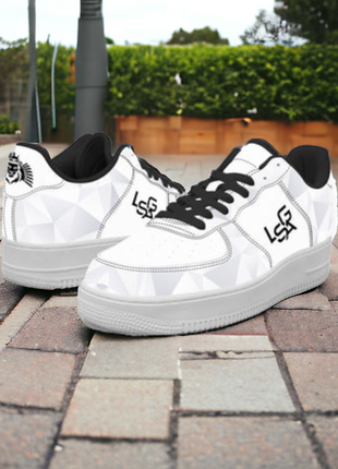 White Mesh Sneakers | Leather Mesh Sneakers | LIONSGALA Brands