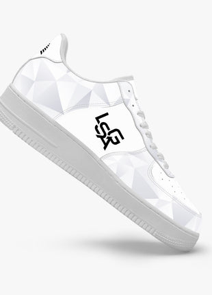 White Mesh Sneakers | Leather Mesh Sneakers | LIONSGALA Brands