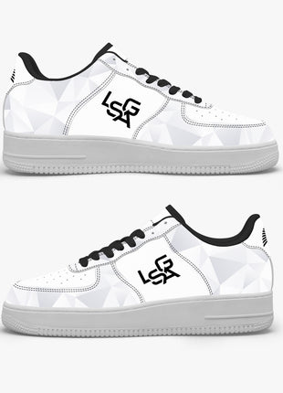 White Mesh Sneakers | Leather Mesh Sneakers | LIONSGALA Brands