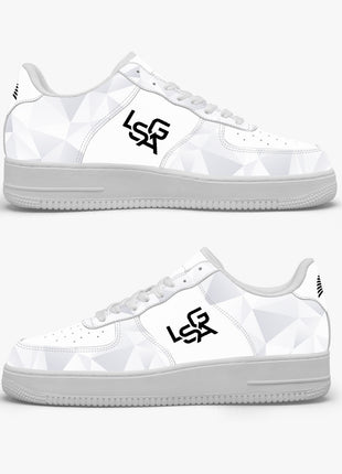 White Mesh Sneakers | Leather Mesh Sneakers | LIONSGALA Brands