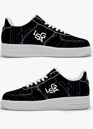 Black Neon Sneakers | Leather Sports Sneakers | LIONSGALA Brands