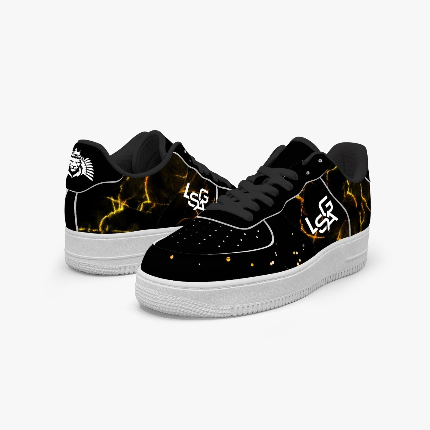 1. LSGA Dorado bolted Gold Sneakers